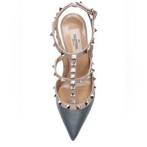 Blue/Grey Valentino Garavani Rockstud Pumps Calfskin
